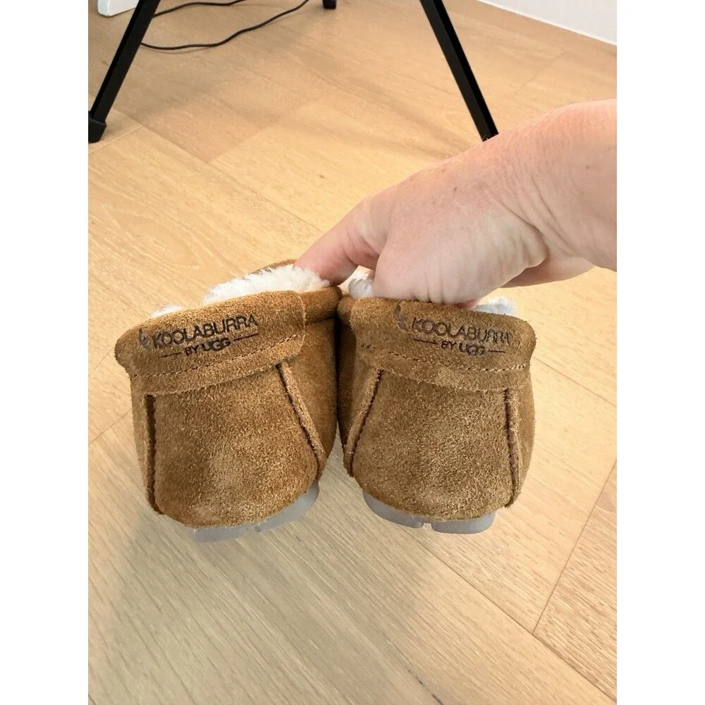 Koolaburra by UGG Men Tipton Slip On Loafer Slippers Chestnut Suede Size 10